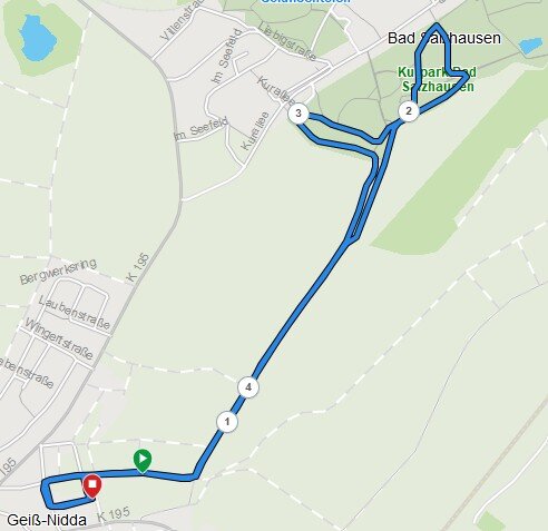 Die geänderte 10-km Laufstrecke